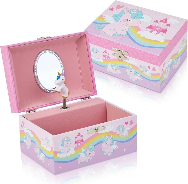 Unicorn Musical  Box for Girls,  Music Box with Spinning Unicorn, Gifts for Girls Toys Jewel Storage Box