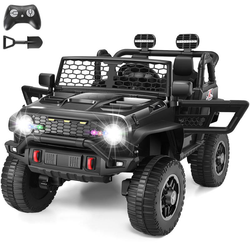 Hikole 24V Ride on Jeep, w Remote Control, 400W Power Electric SUV, Wide Seat for 2 Kids, Ride on Toys for Boys&Girls,  Colorful Lights