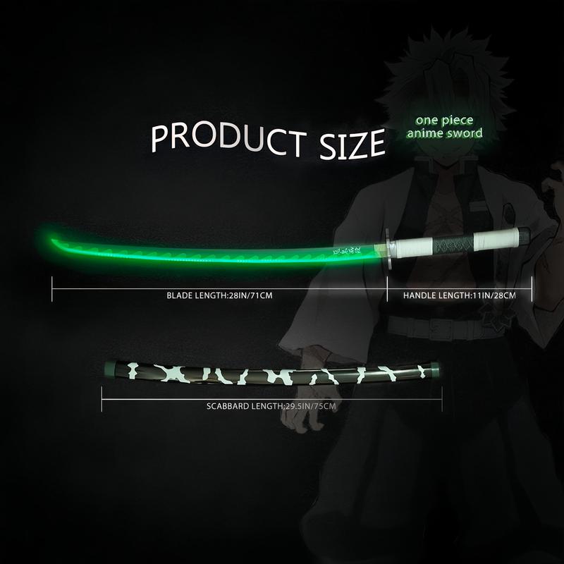 2.0 Upgraded Light Up Demon Slayer Sanemi Shinazugawa Sword - 40 inches Plastic Anime cosplay prop