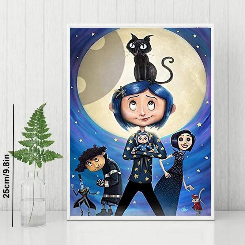 Cartoon Haunted House Pattern DIY Diamond Arts Colorful Painting Kit without Frame, DIY 5D Diamond Arts Colorful Painting Kit, Wall Art Decor for Home