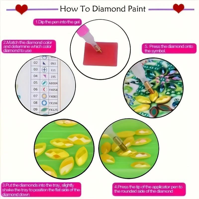 Sunflower & Cross Pattern Diamond Art Painting Kit, 1 Count DIY Painting Kit without Frame, Wall Art Decor for Home Living Room Bedroom