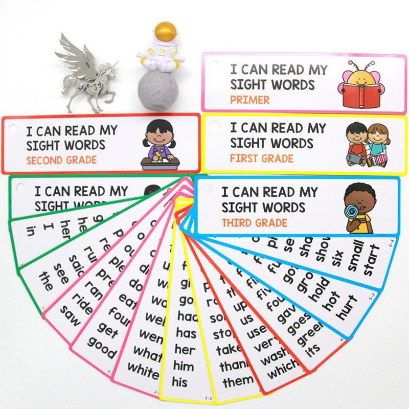 English Sight Words Flash Card, 1 Set 16-card 220 English Sight Words, Portable Early Education Teaching Aids, School & Educational Supplies