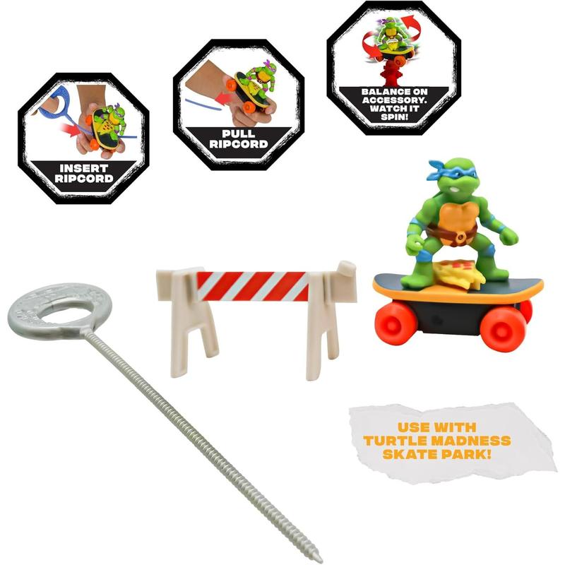 Teenage Mutant Ninja Turtles Switch Kick Skaters Pack of 4 - Gyro Self-Stabilizing Rip-Cord Powered Skateboard Toy – Gift, Stock Stuffer for Ages 3+