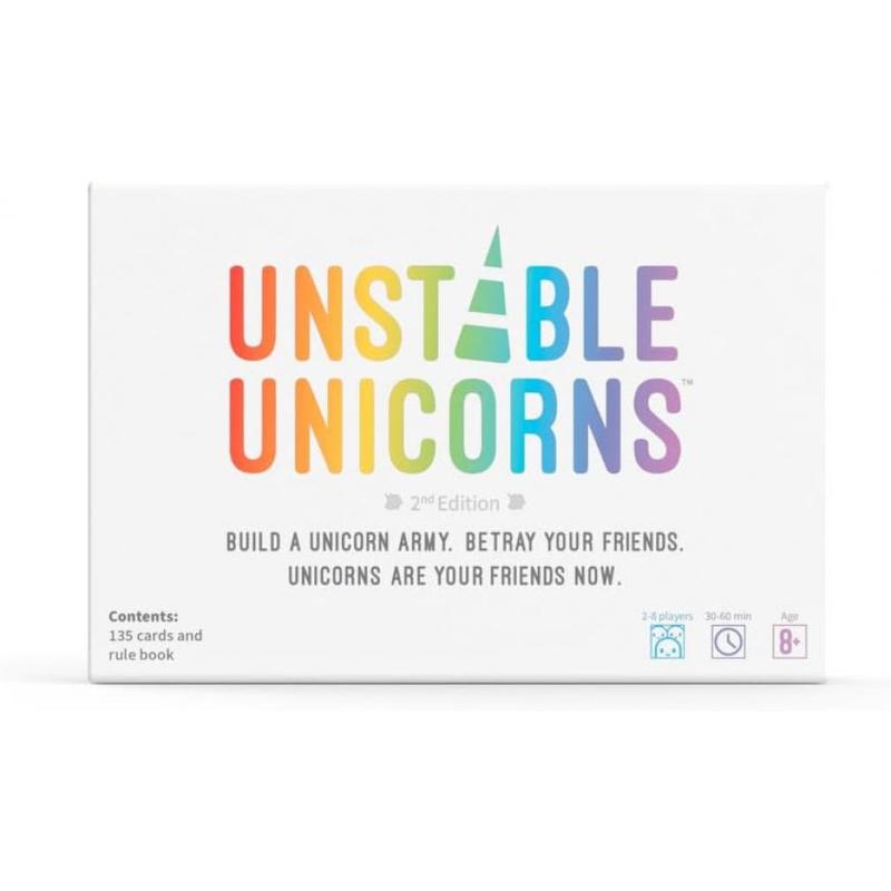 - Unstable Unicorns Base Game - Competitive Award-Winning Card Game For Kids, Teens,  - 2-8 Players, Easy, Quick