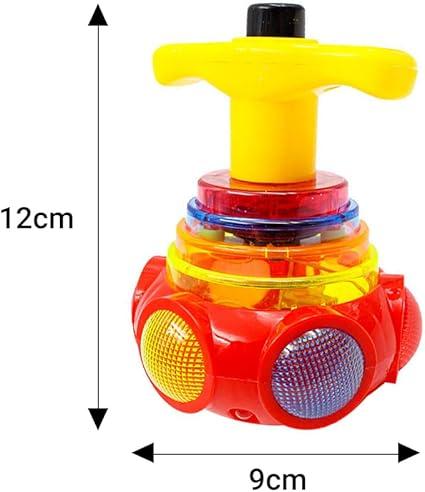 deAO Light Up Spinning Tops, Flashing Spinning Top Gyroscope Toy with Lights and Music Christmas Gift Toy