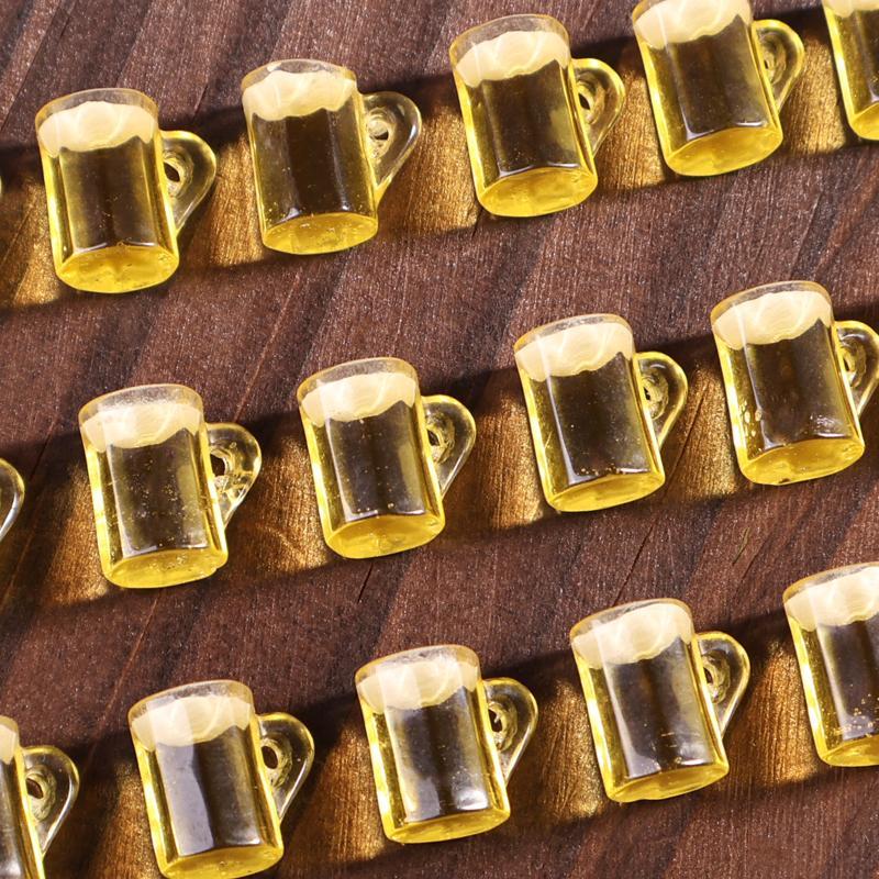 Luminous Beer Mug, 30pcs set Mini Resin Beer Mug, Beer Mug Toy, Home Living Room Coffee Table Decoration Ornament, DIY Decorations