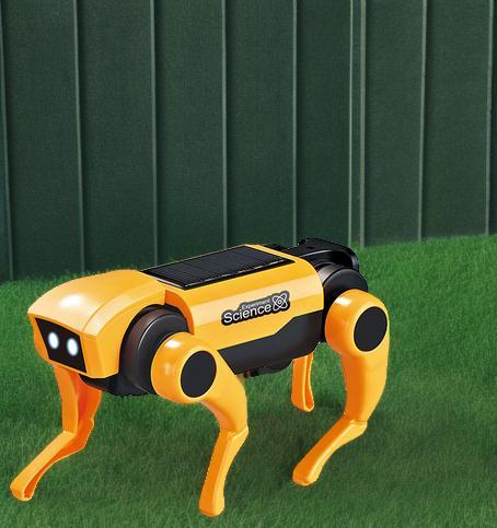 Solar Mechanical Dog Experiment Electric Remote Control Intelligent Robot Dog Kids DIY Puzzle Quadruped Puppy Robot