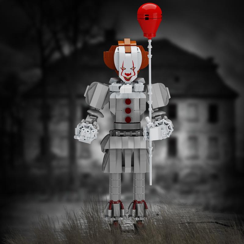 Horror Clown Pennywise Building Blocks Set, Perfect Halloween Toys and Gifts for Fans and Kids (527 pcs)