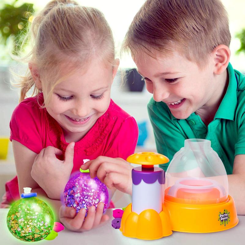 Doctor Squish- Squishy Maker Station Neon - Glow in The Dark Squishies - Decorate with Glow in The Dark Sparkles, Glow in The Dark Slime Powder & Squishies, Just Add Water to Make Your Own Slime