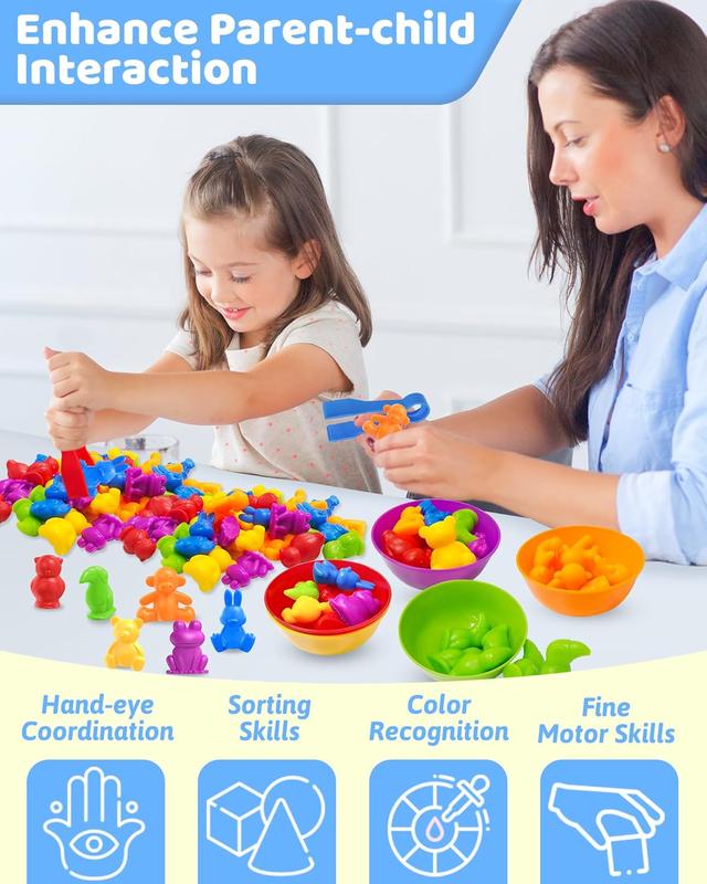 Counting Animals Montessori Toys for 3 4 5 Years Old Boys Girls, Preschool Learning Activities Kindergarten Educational Sensory Toys Gifts for Kids Toddlers Ages 2-4, 3-5, 4-8