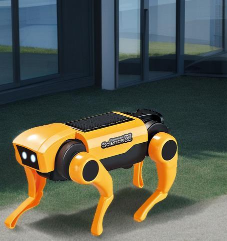 Solar Mechanical Dog Experiment Electric Remote Control Intelligent Robot Dog Kids DIY Puzzle Quadruped Puppy Robot