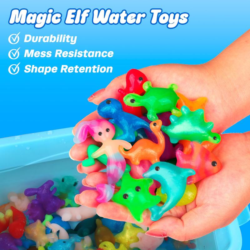 5 9 Colors Magic Water Elf Toy Kit, Aqua Fairy Water Gel Kit with 5  9 Magic Gel & 5 9 Shape Molds, DIY Squishy Maker Kit Art Crafts Water Game Activities for Boys Girls