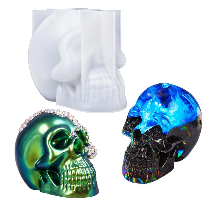 Silicone 3D Large Skull Shape Molds for Candle Making, Home Decor, Outdoor, Resin Casting Art Crafts - LET'S RESIN