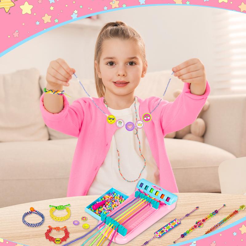 Friendship Bracelet Making Kit for Girls, 7 8 9 10 11 12 Years Old Girl Birthday Gifts, Jewelry DIY Crafts for Girls 8-12, Popular Style Crafts String Maker Tool Handmade Kids Toys