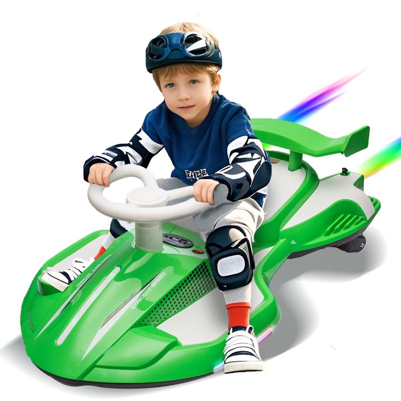 12V Kids Ride Wiggle Car with Pedal, On Electric Toy,360 Degree Drift in place,Spray function,Front&Side Lights design,USB MP3,Bluetooth,Music christmas 2024 ornament christmas gifts boys christmas gifts gifts for boyfriend