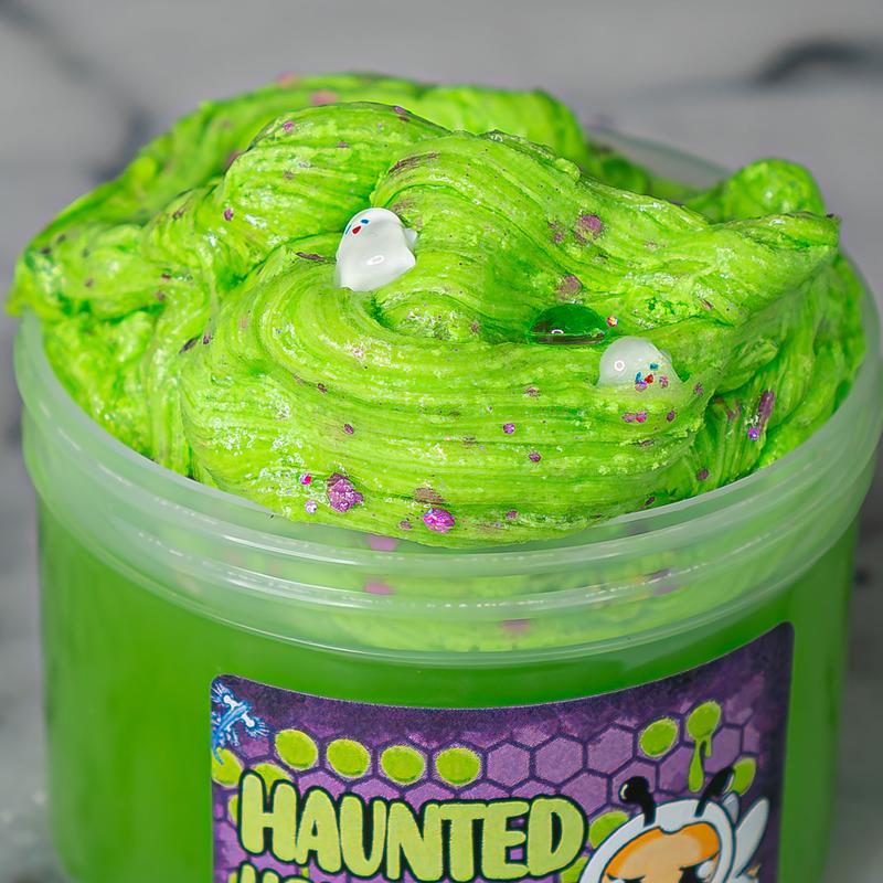 Haunted Honeycomb Slime for Halloween - DIY Clay - Sea Dragon Slimes Shop - stress reducing, sensory play, slime therapy, honey slime, Halloween gift