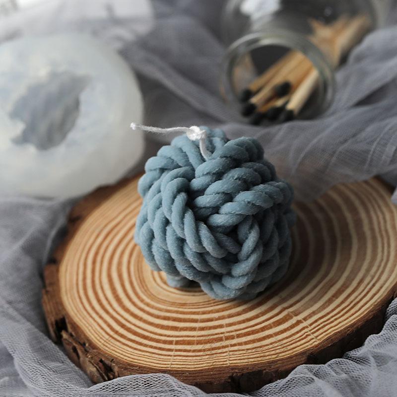 Cute Wool Ball Design Candle Silicone Mold, Handmade Soap Mold, DIY Candle Making Mold