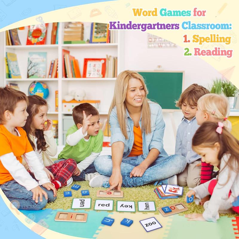 Kids Educational Learning Toys for 3+ Year Old Kindergarten, Sight Words Games-Letter Flash Cards for Toddlers Kid Age 3-8 Years Preschool Learning Activities Toys Gifts