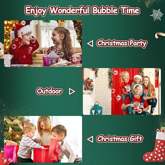 Santa bubble machine christmas party great gift for kids bubble blaster