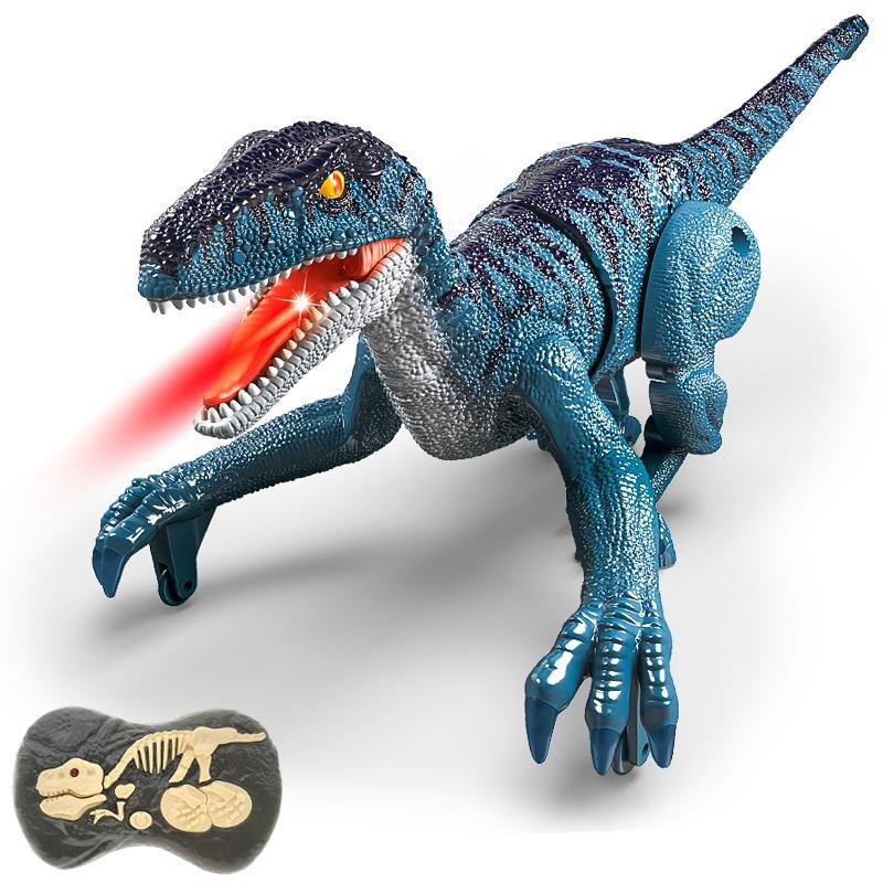 2.4G Wireless Remote Control Dinosaur Robot Toy, Walking & Roaring Dinosaur Remote Control Electronic Robot Toy, Dinosaur Toy with Light & Sound