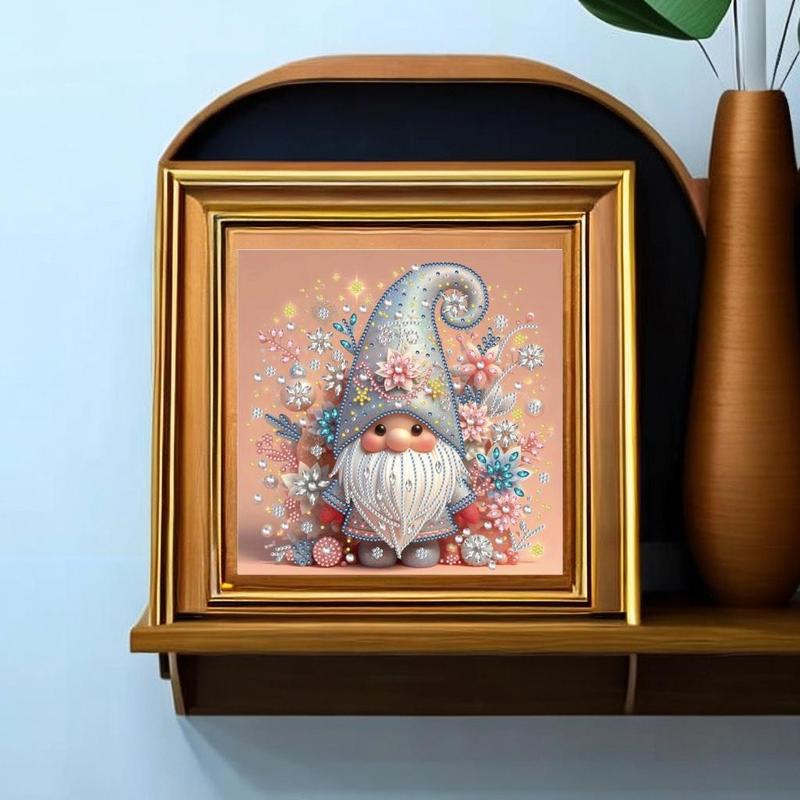 DIY Artificial Rhinestones Arts Painting Kit Without Frame, Dwarf Pattern DIY Painting, Handmade Craft Wall Art Decoration, Christmas Gift