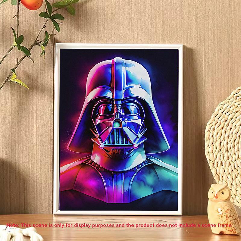 Disney Star Wars Darth Vader Pattern DIY Diamond Arts Colorful Painting Kit without Frame, DIY 5D Diamond Arts Colorful Painting Kit, Wall Art Decor for Home