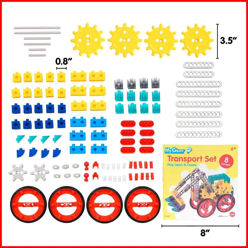 My Gears Transport Building Set 118pc STEM Building Dynamic Models Early