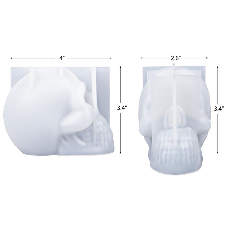 Silicone 3D Large Skull Shape Molds for Candle Making, Home Decor, Outdoor, Resin Casting Art Crafts - LET'S RESIN