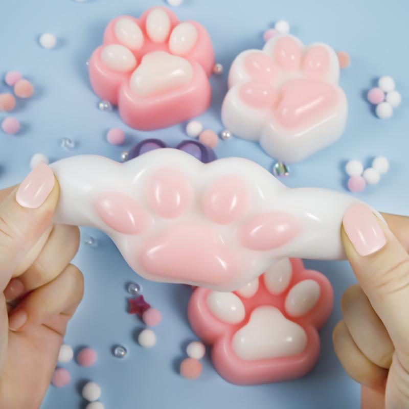 2025 Ultra Soft Sticky Catpaw Squishy Hand Made Cat Paws Squeezze Toys Stress Relief Toys Taba squishy Reliever for adult or kids cube toy