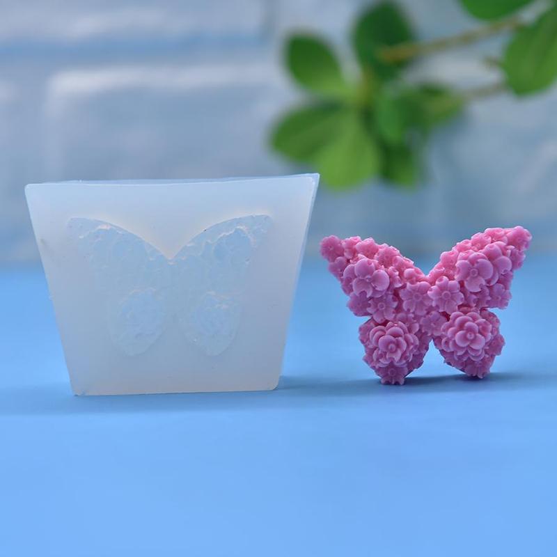 Flower Butterfly Shaped Silicone Mold, Floral Butterfly Silicone Soap Mold, DIY Candle Mold Soap Making Mold, Candle Making Tool