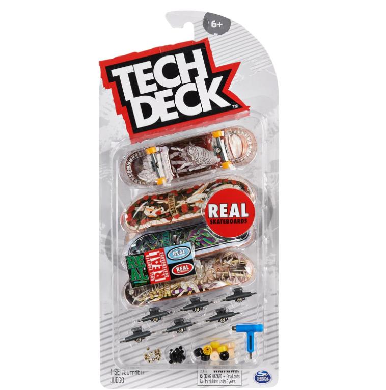 TECH DECK, Ultra DLX Fingerboard 4-Pack, Real Skateboards, Collectible and Customizable Mini Skateboards, Kids Toys for Ages 6 and up