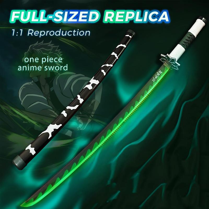 2.0 Upgraded Light Up Demon Slayer Sanemi Shinazugawa Sword - 40 inches Plastic Anime cosplay prop