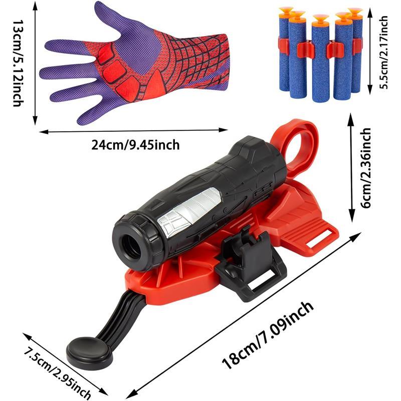 Spider Gloves Man Web Shooter Toy Set for Kids with Wrist and Launcher