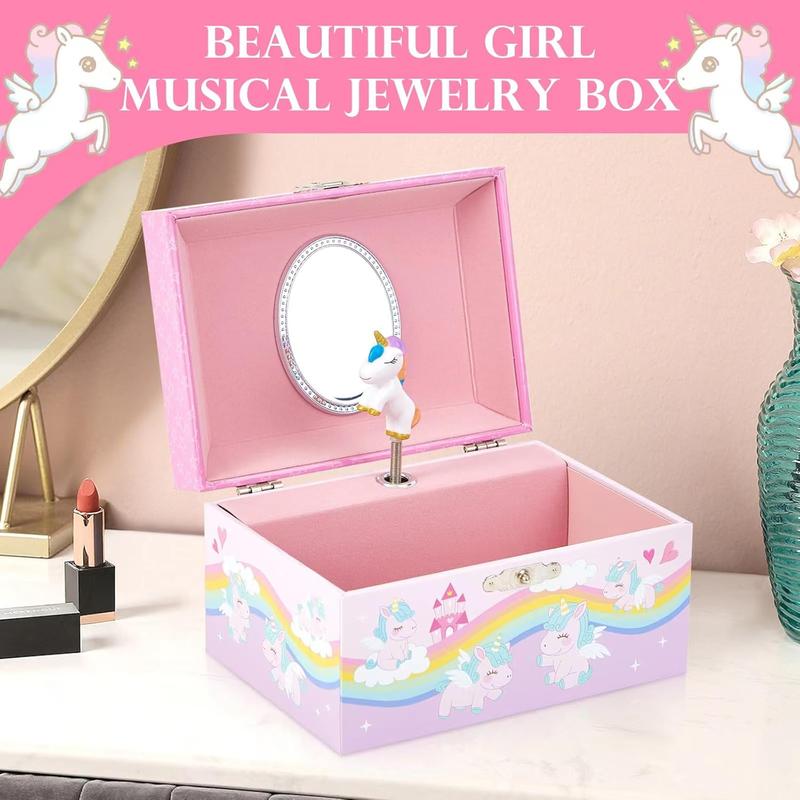 Unicorn Musical  Box for Girls,  Music Box with Spinning Unicorn, Gifts for Girls Toys Jewel Storage Box