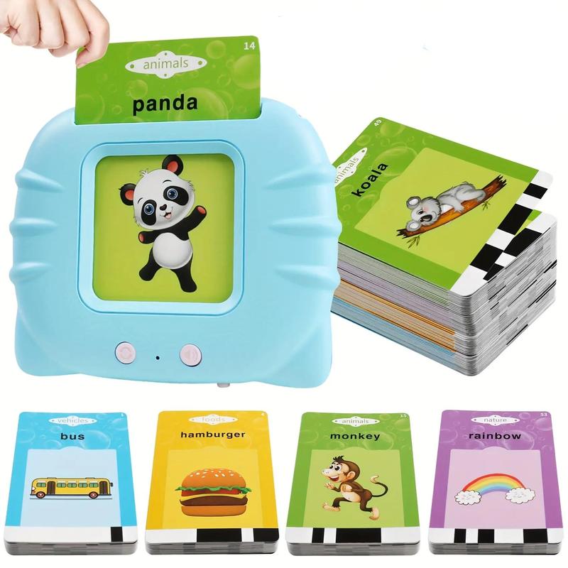 Talking Cards for Kids, 1 Set Flash Card Reader Pocket Speech Learning Toys, Educational Preschool Sight Words Card