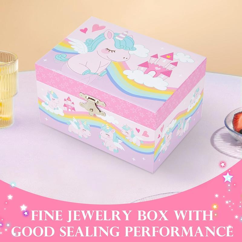 Unicorn Musical  Box for Girls,  Music Box with Spinning Unicorn, Gifts for Girls Toys Jewel Storage Box