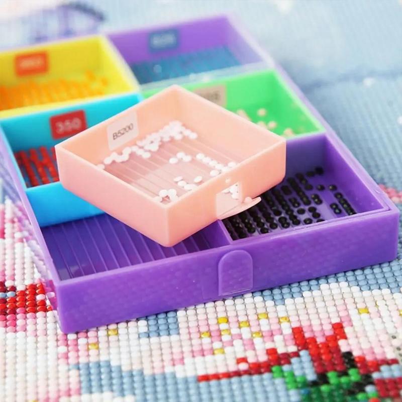 DIY Diamond Arts Colorful Painting Tool Set, 6 Grid Diamond Arts Colorful Painting Tray, Large Capacity Diamond Arts Colorful Painting Accessories