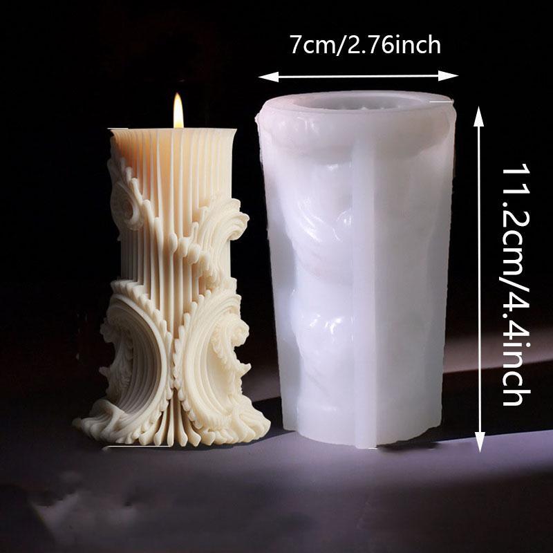 Creative Vintage Design Candle Mold, Silicone Handmade Soap Mold, DIY Decorative Mold For Home Decoration