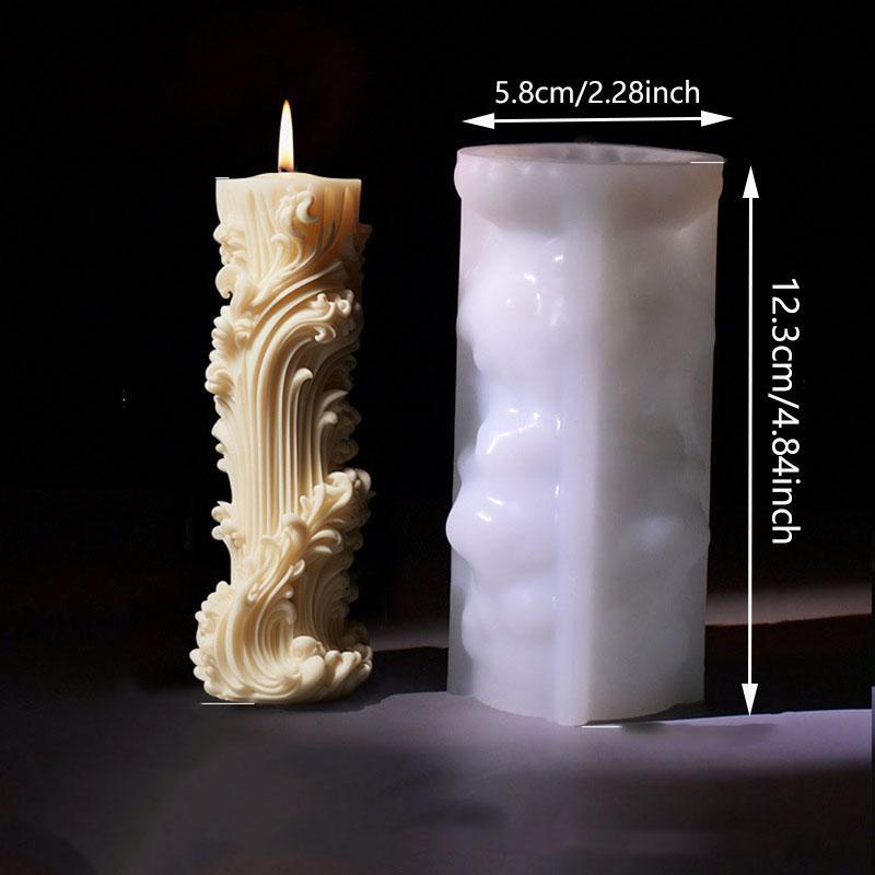 Creative Vintage Design Candle Mold, Silicone Handmade Soap Mold, DIY Decorative Mold For Home Decoration